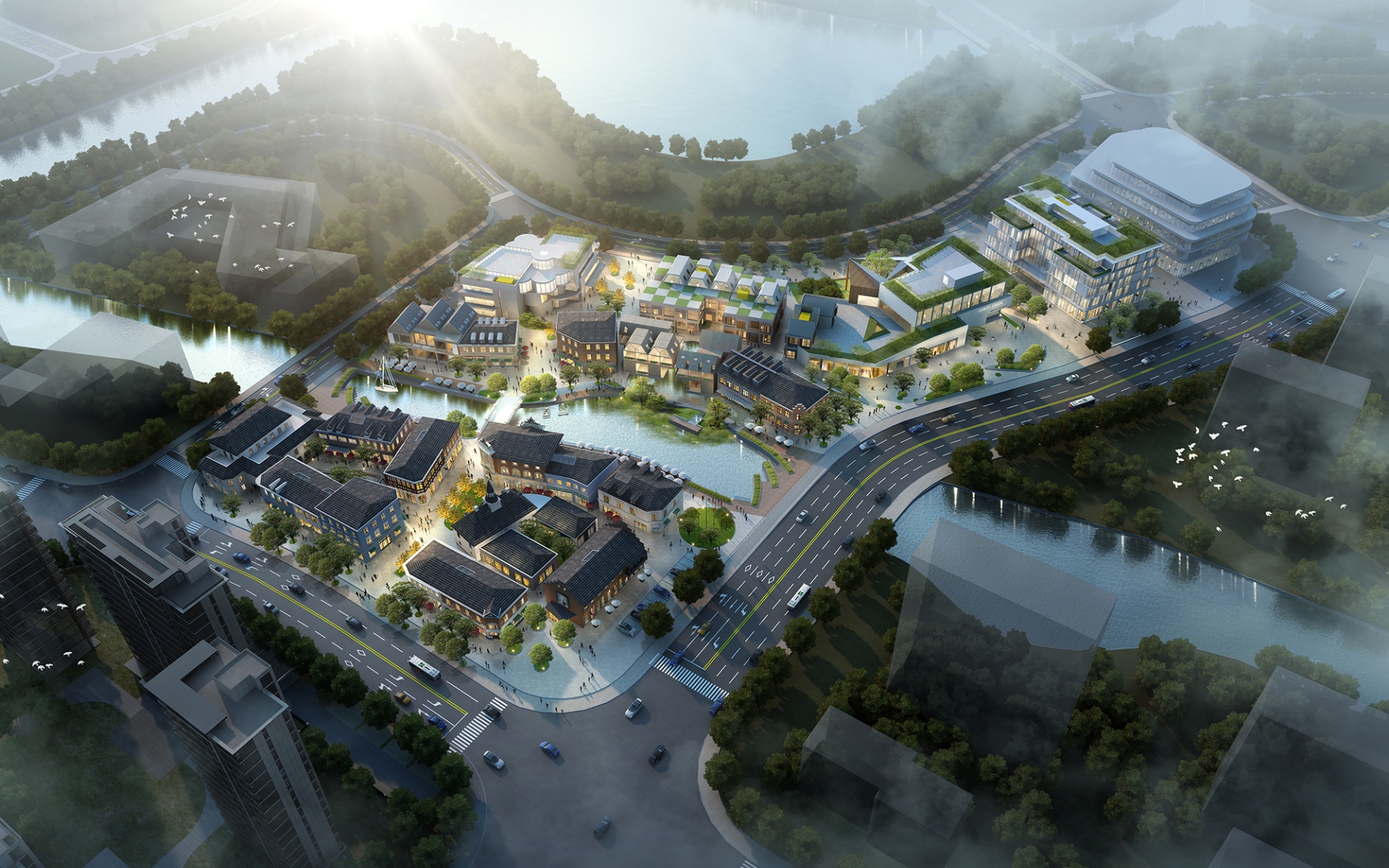 丹麥小鎮(zhèn)商業(yè)街區(qū)