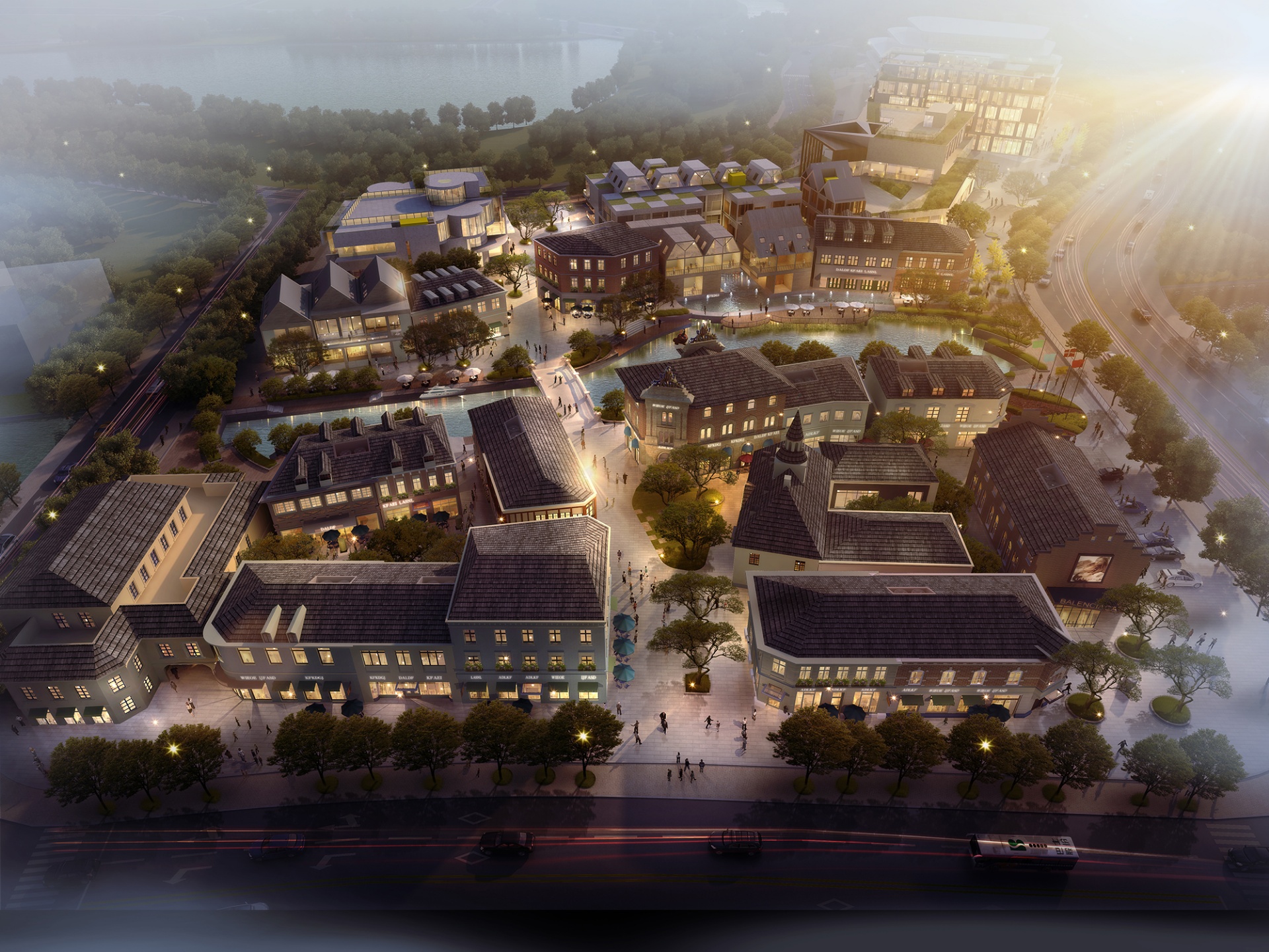 丹麥小鎮(zhèn)商業(yè)街區(qū)